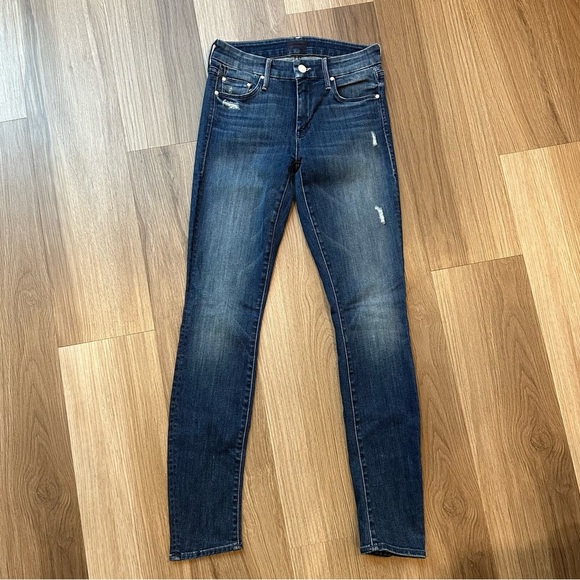 Mother denim The Looker high waisted jeans in Dark Graffiti size 24 women’s - Picture 1 of 8